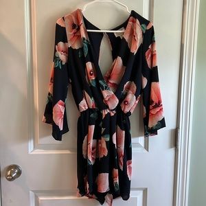 Floral dressy romper